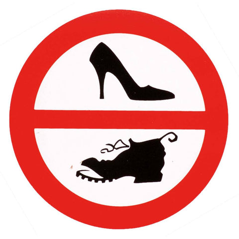 STICKER, SCHOENEN VERBODEN
