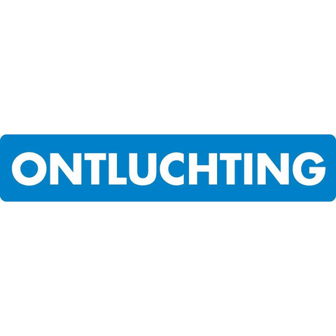STICKER ONTLUCHTING 10 X 2 CM