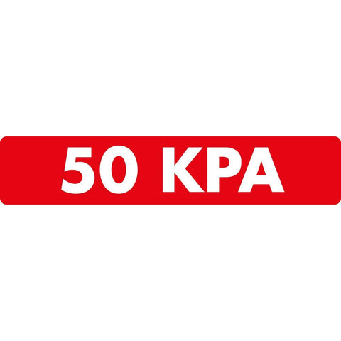 STICKER 50 KPA (0,5 BAR) 10 X 2 CM