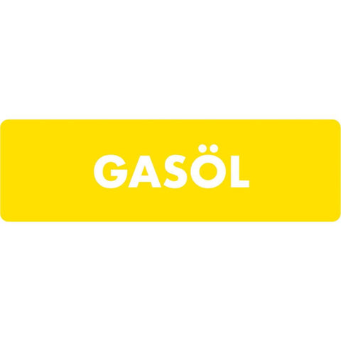 STICKER GASÖL (DUITS) 10 X 3 CM