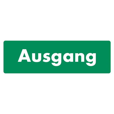 STICKER AUSGANG (DUITS) 30 X 10 CM