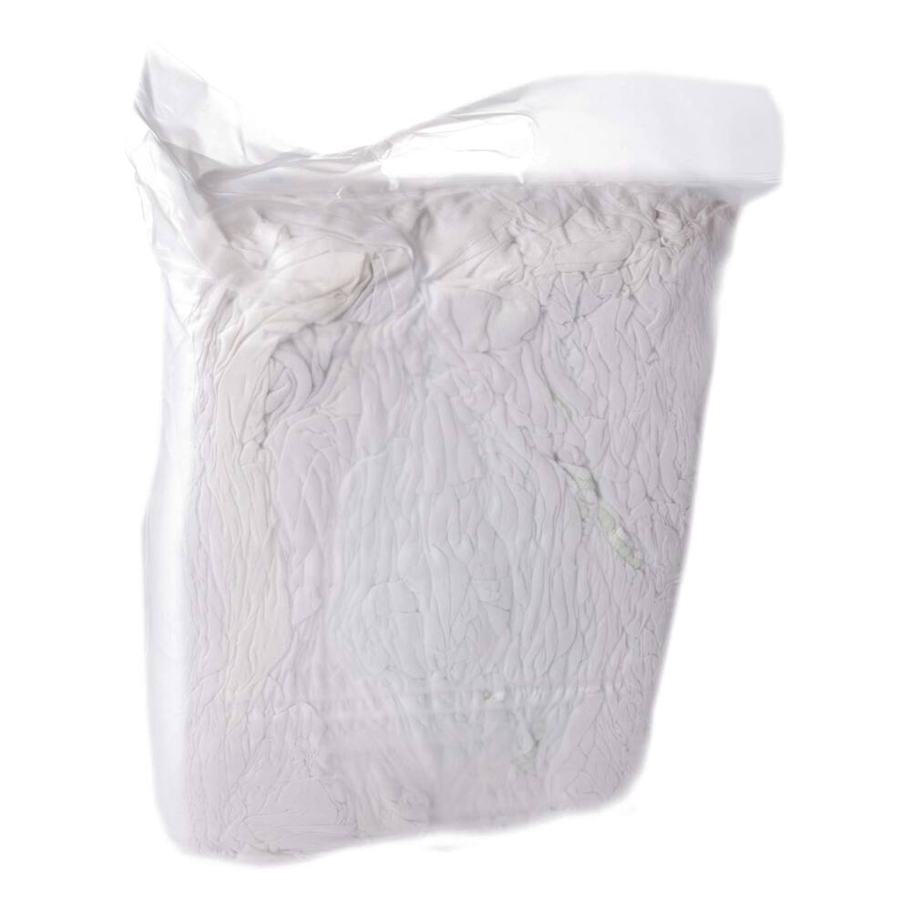 POETSLAPPEN WITTE TRICOT, GEHEEL WIT