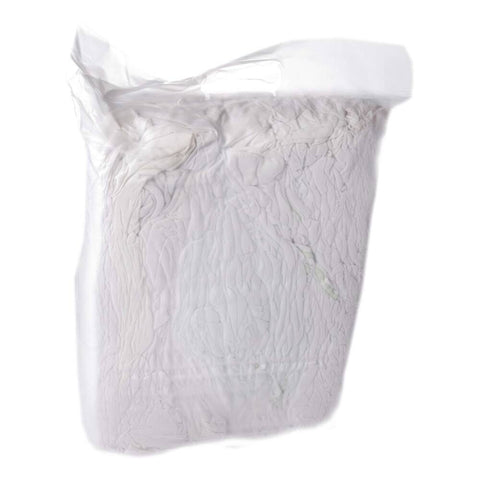 POETSLAPPEN WITTE TRICOT, GEHEEL WIT