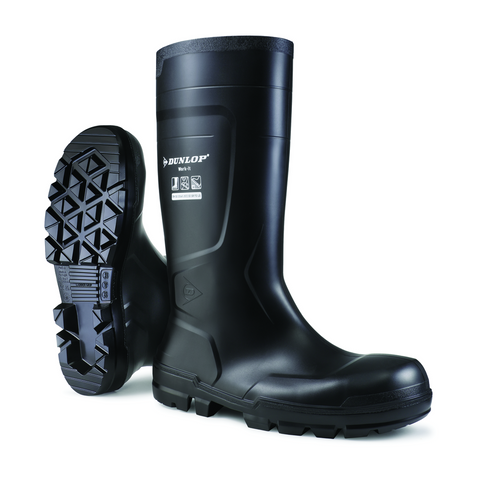 DUNLOP WORK-IT S5 PVC KNIELAARS ZWART