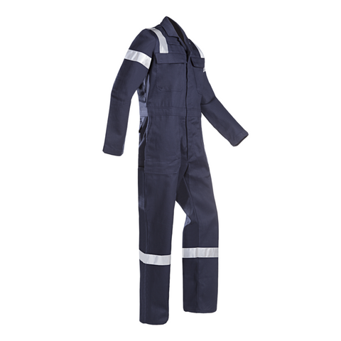 AVERSA OVERALL VLAMVERTRAGEND + ANTISTATISCH, REFLECTERENDE STREPEN