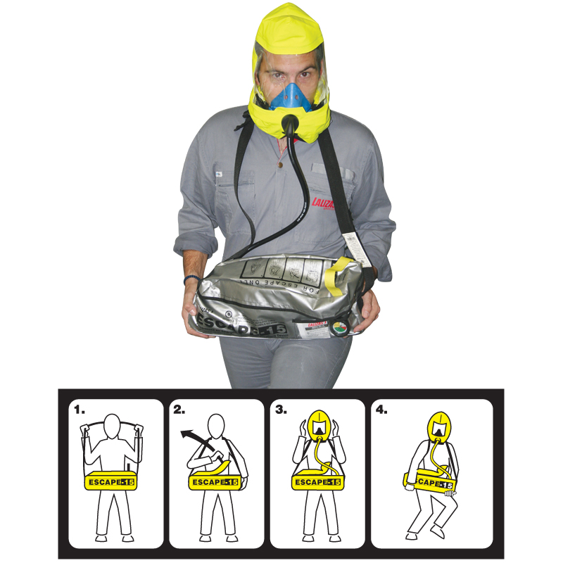 LALIZAS Emergency evacuation Breathing device''ESCAPE-15''
