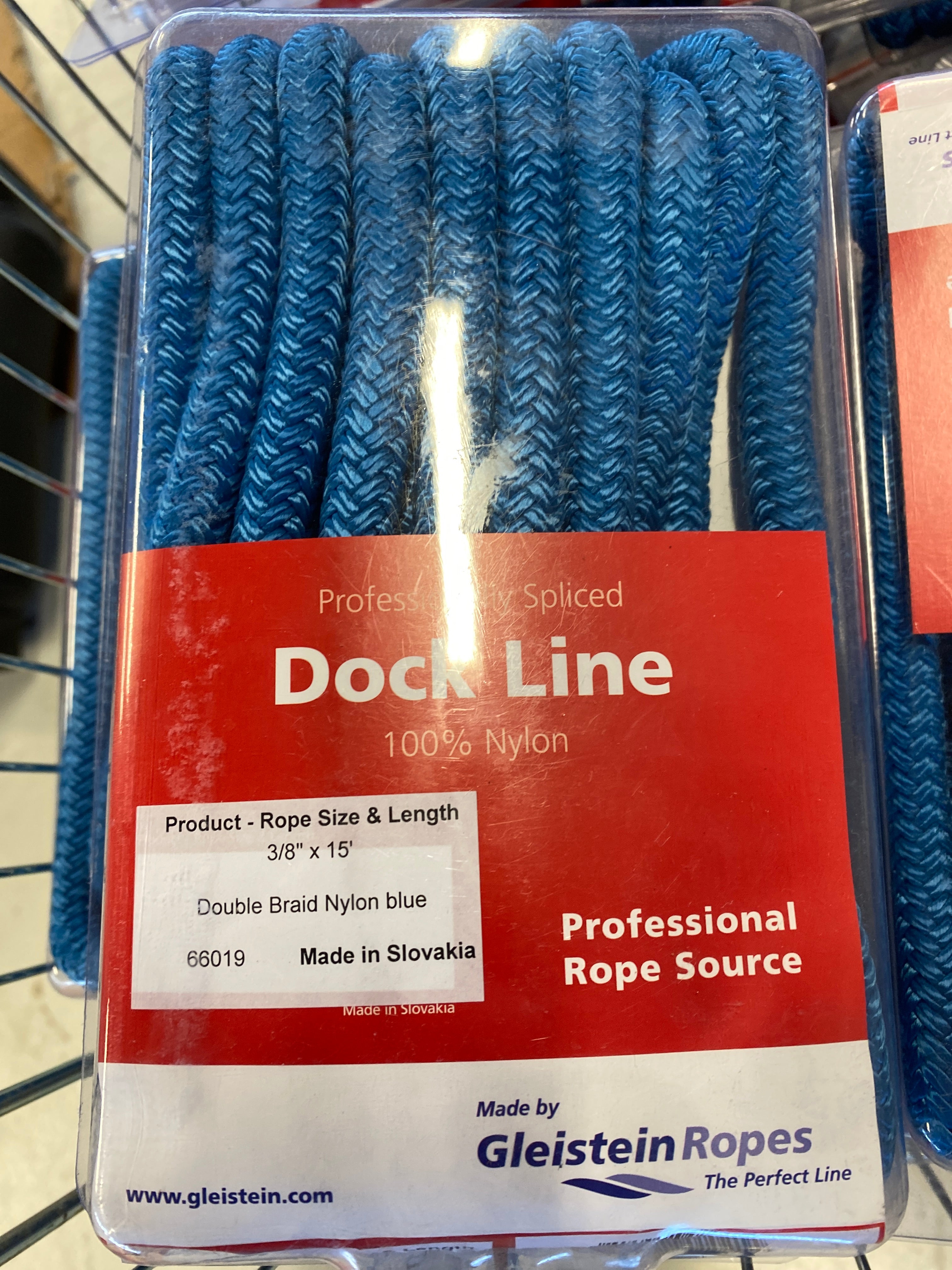 Dock line 3/8 x 15” (5 meter)