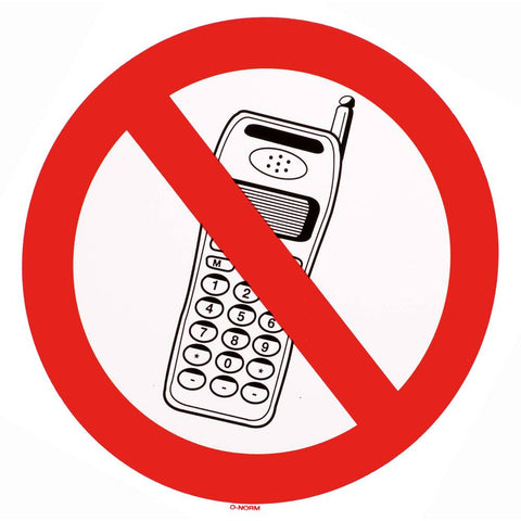 STICKER, TELEFONEREN VERBODEN