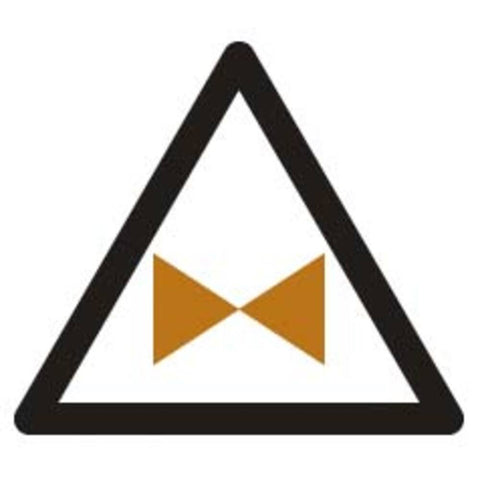 STICKER NOODAFSLUITER SYMBOOL ZWART/BRUIN 9 X 9 X 9 CM