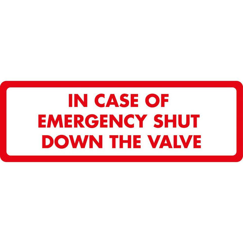 STICKER IN CASE OF EMERGENCY (ENGELS) 15 X 5 CM