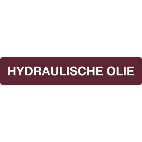 STICKER HYDRAULISCHE OLIE 10 X 2 CM