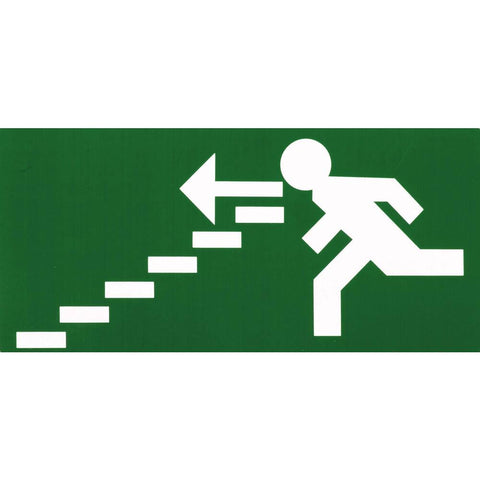STICKER VLUCHTWEG TRAP AF LINKS 21 X 10 CM