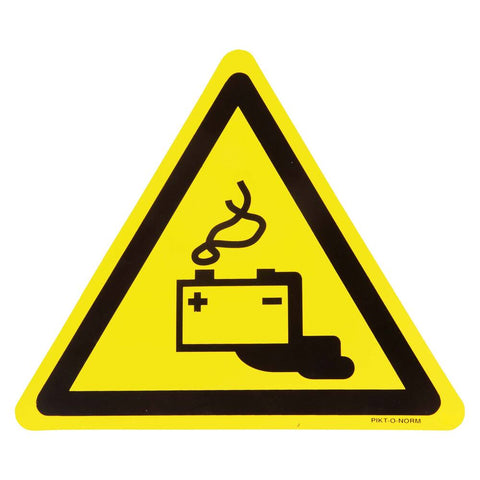 STICKER, GEVAAR ACCUDAMPEN