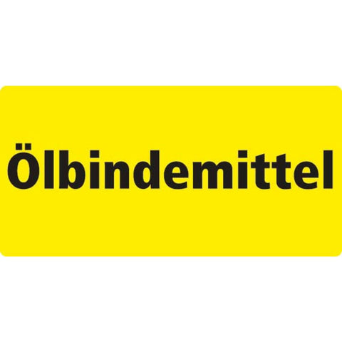 STICKER ÖLBINDEMITTEL (DUITS) 20 X 10 CM