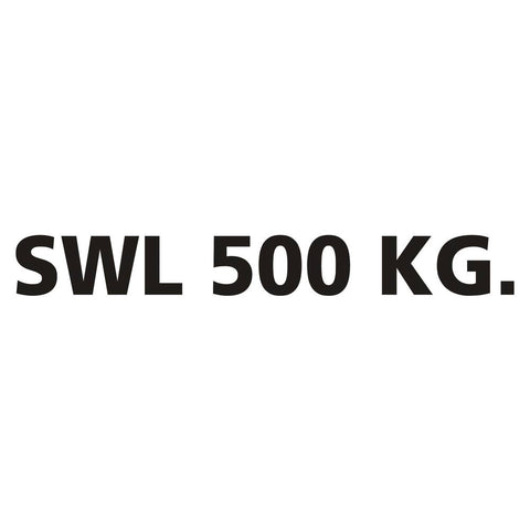 STICKER SWL 500 KG. 100 X 15 CM