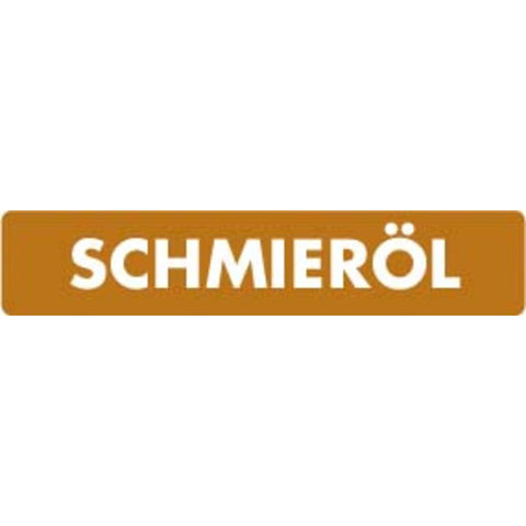 STICKER SCHMIERÖL (DUITS) 10 X 3 CM