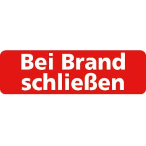 STICKER BEI BRAND SCHLIESSEN (DUITS) 10 X 3 CM