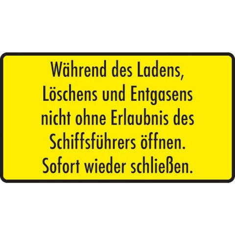 STICKER WÄHREND DES LADENS (DUITS) 18 X 10 CM