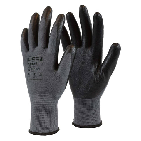 HANDSCHOEN PSP 10-510 ALLROUND NITRILE FOAM ZWART