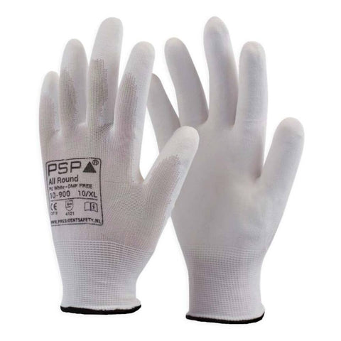 HANDSCHOEN PSP 10-900 ALLROUND PU WHITE DMF FREE