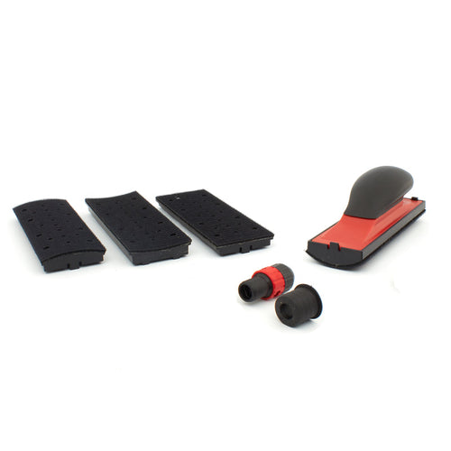Abrex Handschuurblok met Stofafzuiging 70x198 22g Rood 4-delig Set