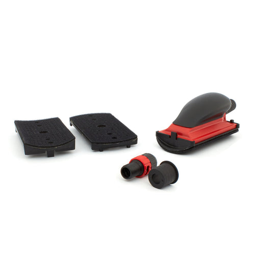 Abrex Handschuurblok met Stofafzuiging Ø150mm Rood 3-delig set