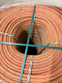 Gebruikte Dyneema 16mm met oog van 1,5M + Mantel