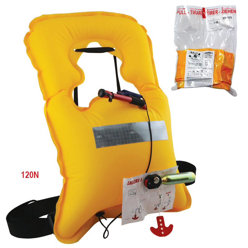 Vita Inflatable Lifejacket 120N met gratis waterdichte grabbag
