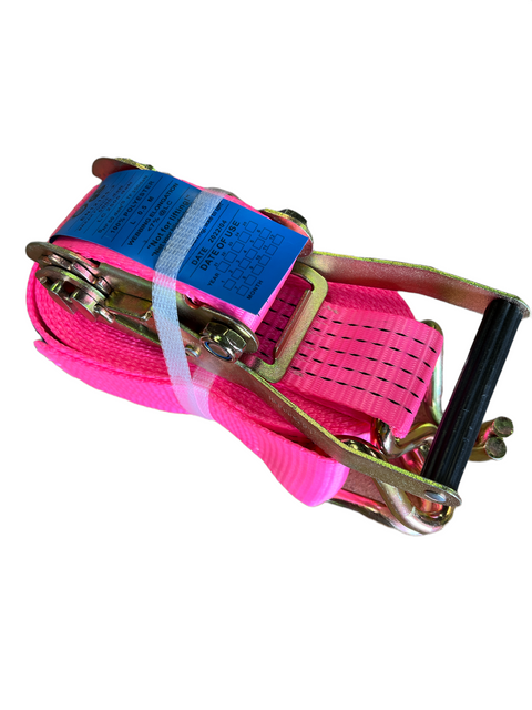 Roze spanband 5 ton, 9 meter, 50 mm