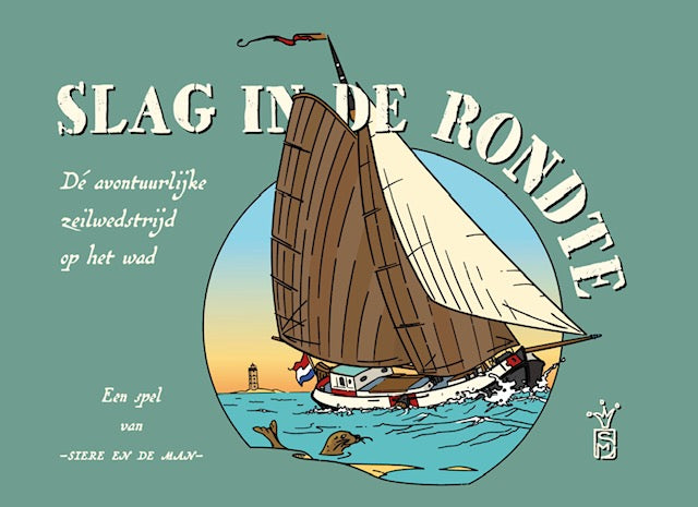 Slag in het Rondte bordspel - De avontuurlijke zeilwedstrijd op het wad