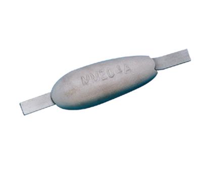 Aluminium anode met lasstrip Zoetwater 