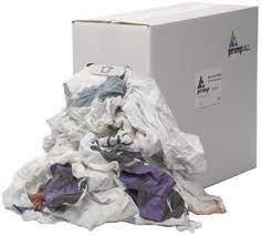 Witte Tricot Poetslappen met opdruk 9 kg